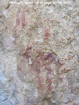 Pinturas rupestres de la Caada de la Corcuela. Cabra izquierda baja