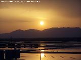 Ocaso. Salinas de Santa Pola