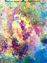 Pinturas rupestres de Cuatro Picos I. Tratada con Dstretch