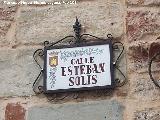 Calle Esteban Sols. Placa