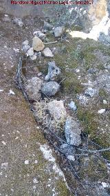 Castillo de Bujaraizar. Hueco en el suelo de la Torre del Homenaje Tumba?