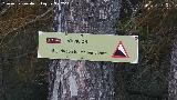 Cerro Miguelico. Cartel de fuerte pendiente
