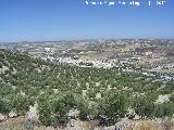 Oppidum Cerro Bollero. Vista de la actual Valenzuela desde el oppidum