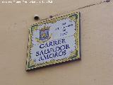 Calle Salvador Amors. Placa