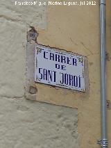 Calle San Jorge. Placa