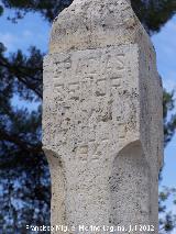 Cruz de Piedra del Santuario. Inscripcin