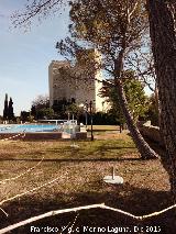 Castillo de Abrehuy. Zona de la piscina del parador