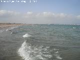 Playa del Pinet. Al fondo Santa Pola