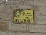 Plaza Josefa Manuel. Placa