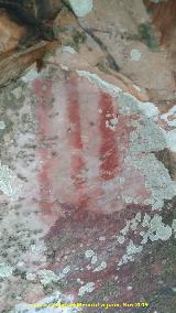 Pinturas rupestres del Abrigo del Corral de los Toros. Barras