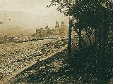 Catedral de Jan. Foto antigua. Desde la Carretera de Circunvalacin