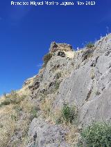 Castillo Vboras. Alczar. Paredes rocosas en donde se asienta el alczar