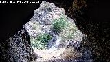 Cueva del Tercero. Presa desde la cueva