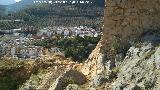 Muralla de Jan. Torren Sur II. Unin entre el lienzo musulmn y el cristiano
