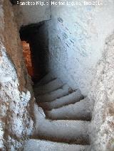 Castillo de San Miguel. Torreones del Nordeste. Escaleras en el tapial