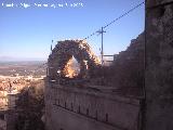 Muralla de Jan. Torren del Arco. Puerta de acceso al habitculo desde el paso de guardia