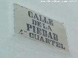 Calle de la Piedad 4 Cuartel. Placa