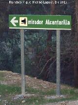 Mirador de la Alcantarilla. Cartel